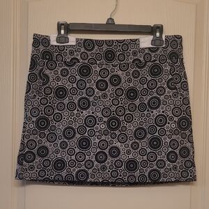 EIGHT CLOVERS Black and White Geometric Print Skort Size 12